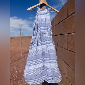 A New Day Stripped Midi Dress with Buttons